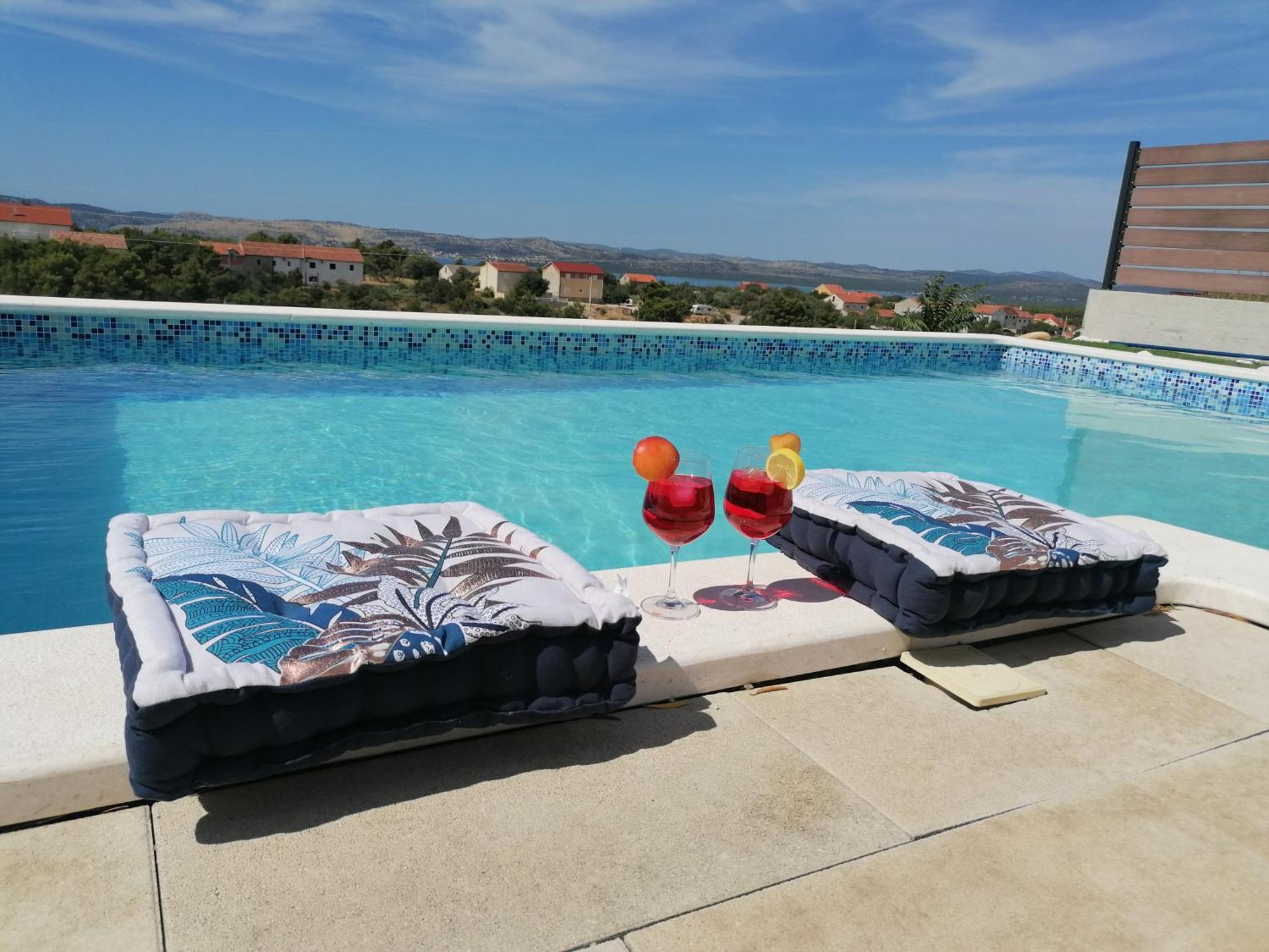 Villa Scolopax Rusticola Skradin With Heated Pool Exteriör bild